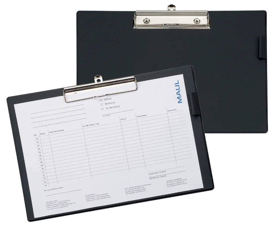 MAUL Porte-bloc, plastifié, format A3 paysage, noir - OEM 23367-90