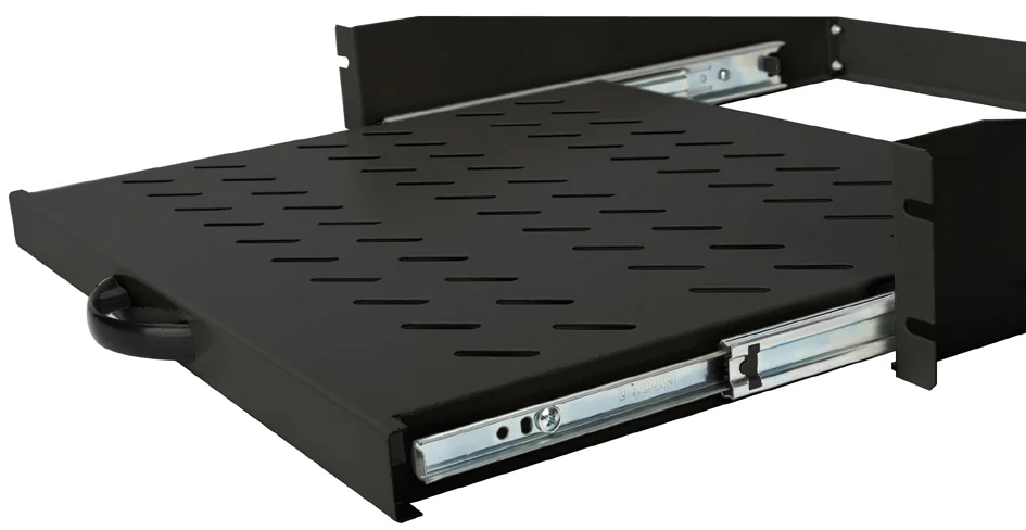 DIGITUS Etagère amovible pour montage fixe 19', 2U, noir - OEM DN-19TRAY-2-450