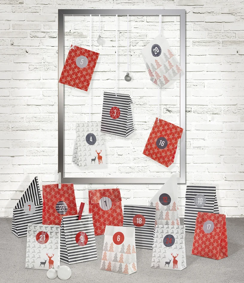 folia Calendrier de l'Avent 'STYLE', 24 sachets en papier - OEM 9395