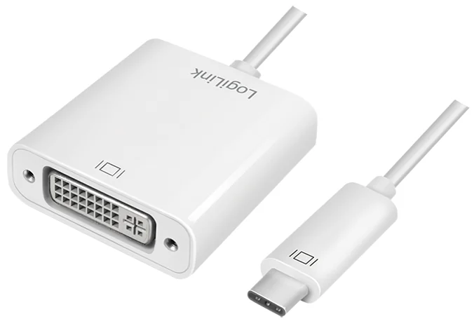 LogiLink Câble adaptateur USB-C - DVI, blanc - OEM UA0245A