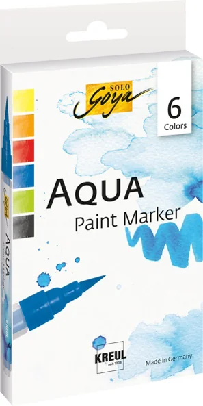 KREUL Stylo pinceau Aqua Paint SOLO Goya, set de 6 pièces - OEM 18180