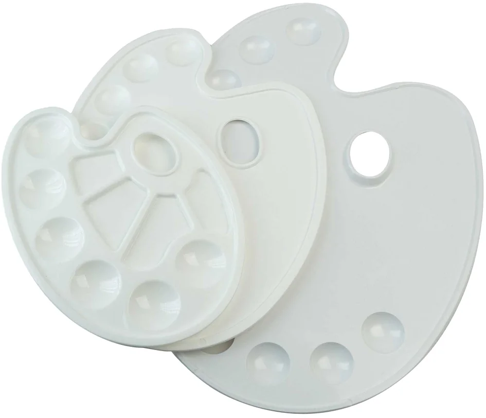 KREUL Palette de peinture SOLO Goya, plastique, ovale, blanc - OEM 4177