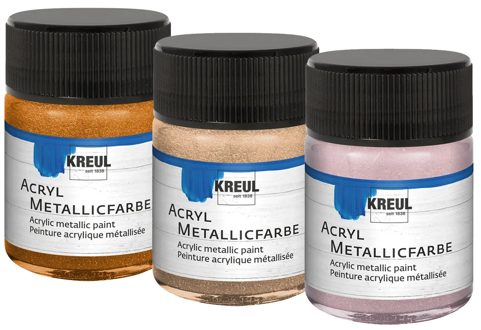 KREUL Peinture acrylique métallique, or rose, 50 ml - OEM 77586