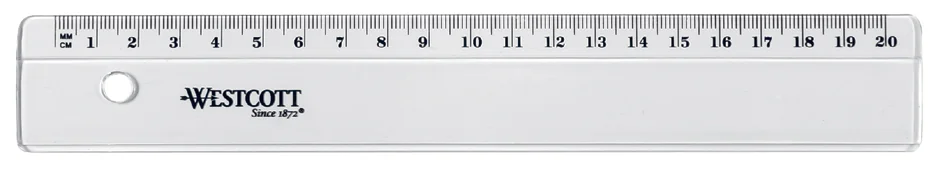 WESTCOTT Règle plate, en plastique, longueur: 150 mm - OEM E-10150 BP