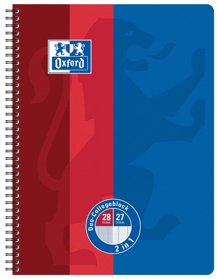 Oxford Cahier scolaire DUO classique, A4+, 160 pages - OEM 400101421