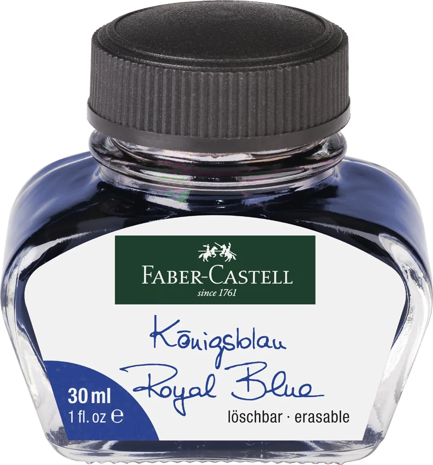 FABER-CASTELL Flacon d'encre, contenu: 62,5 ml, bleu roy - OEM 148701