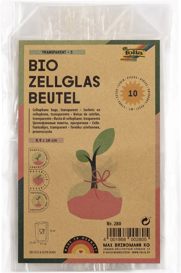 folia Sachet en cellophane, 95 x 160 mm, transparent - OEM 280