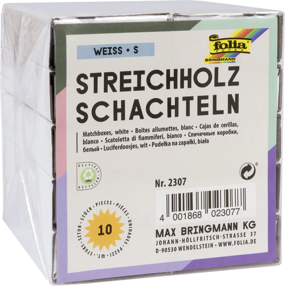 folia Boîtes d'allumettes neutres vides, blanc - OEM 2307