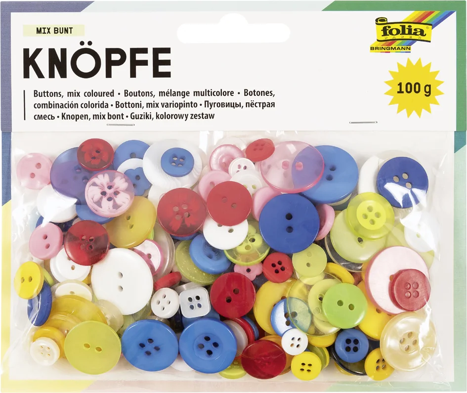 folia Set de boutons, 100 g, assorti - OEM 12899