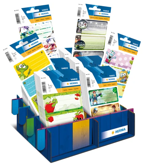 HERMA Etiquettes pour livres VARIO motifs 2018, présentoir - OEM 1779