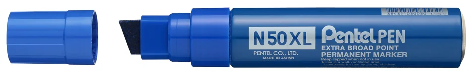 Pentel Marqueur permanent N50XL, pointe biseautée, bleu - OEM N50XL-C – Image 4