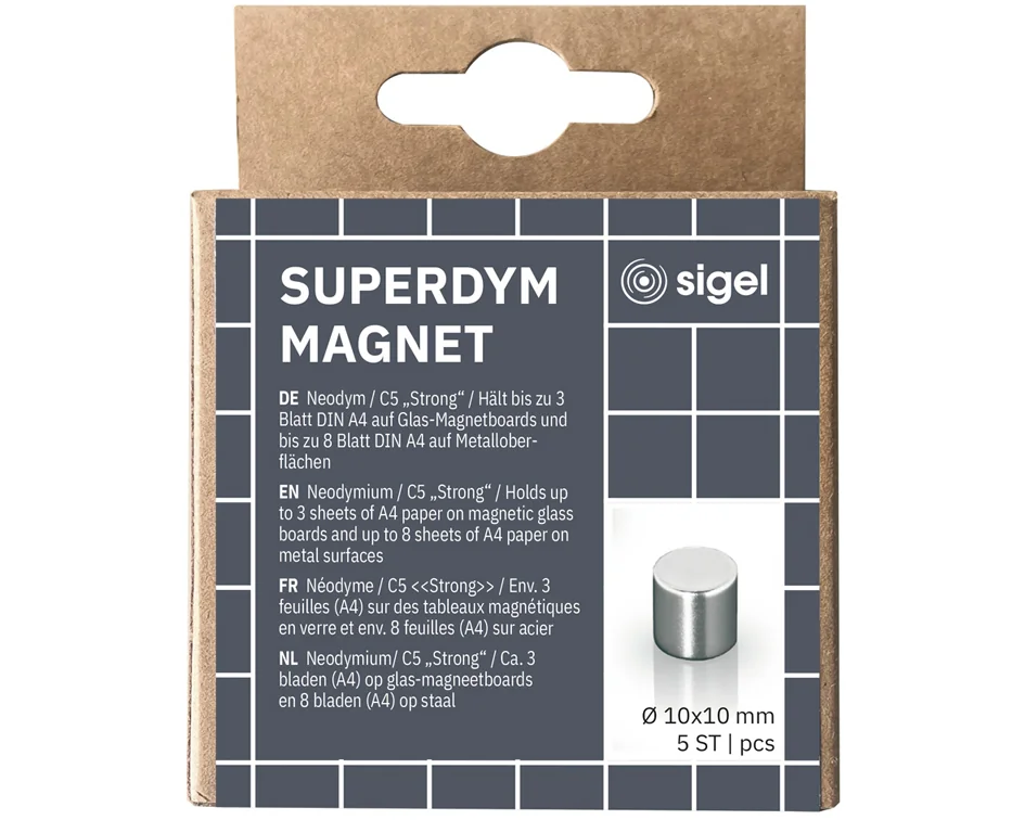 sigel Aimant néodyme cylindrique 'Strong' C5, set de 10 - OEM BA701