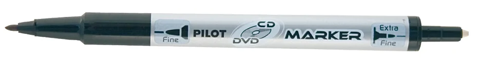 PILOT Marqueur permanent 'Marker Twin' CD/DVD, noir - OEM 308031
