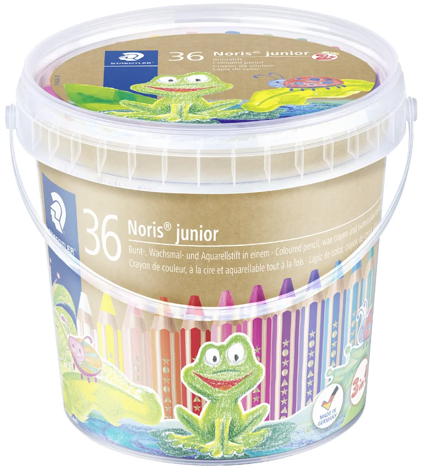 STAEDTLER Crayon de couleur Noris junior, seau de 36 - OEM 140 C36