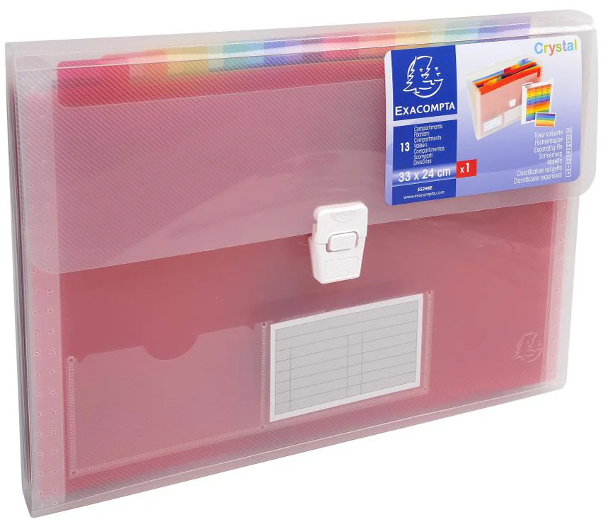 EXACOMPTA Trieur ménager Crystal, 6 compartiments - OEM 55498E