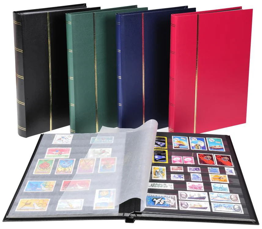 EXACOMPTA Album pour timbres, 170 x 225 mm, 32 pages, noir - OEM 21141E
