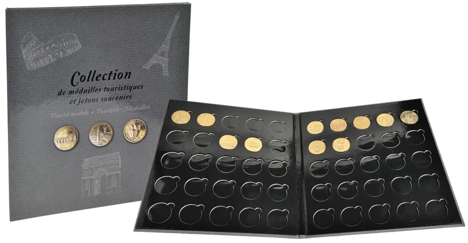 EXACOMPTA Album pour 50 médailles touristiques, gris - OEM 96113E