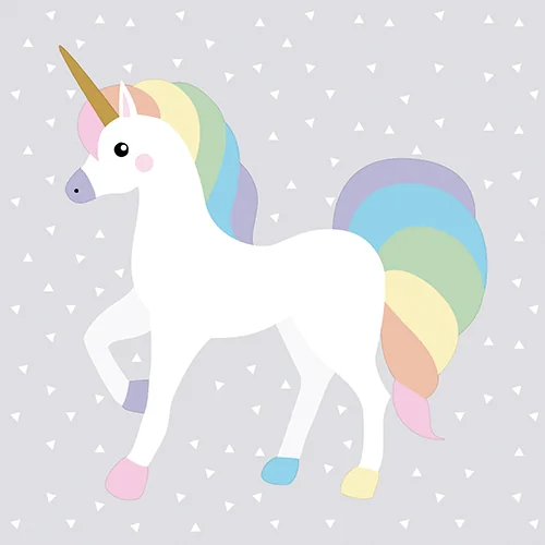 PAPSTAR Serviettes à motif 'licorne', 330 x 330 mm - OEM 86736