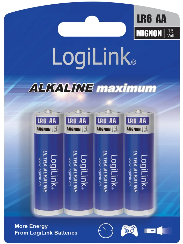 LogiLink Pile alcaline 'Ultra Power', Mignon (AA/LR6) - OEM LR6F8