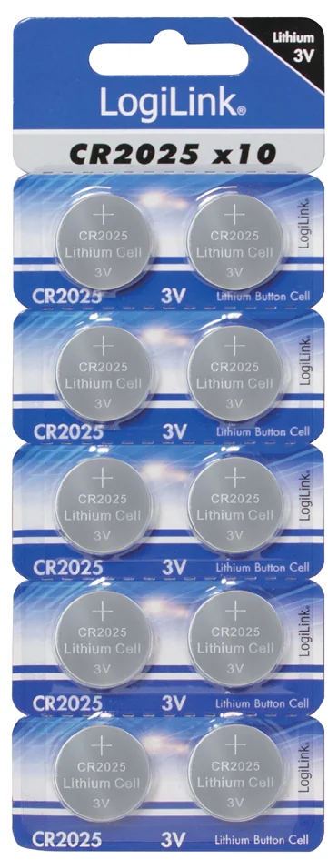 LogiLink Pile bouton 'Ultra Power', CR2032, blister de 10 - OEM CR2032B10