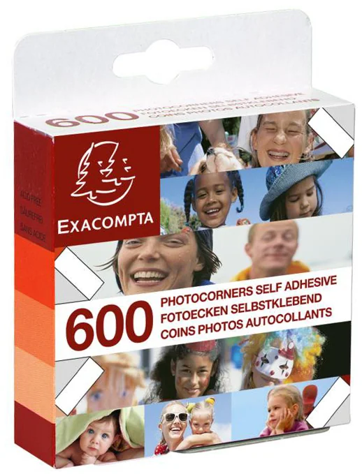 EXACOMPTA Coins pour photos, transparent, autocollant - OEM 12990E