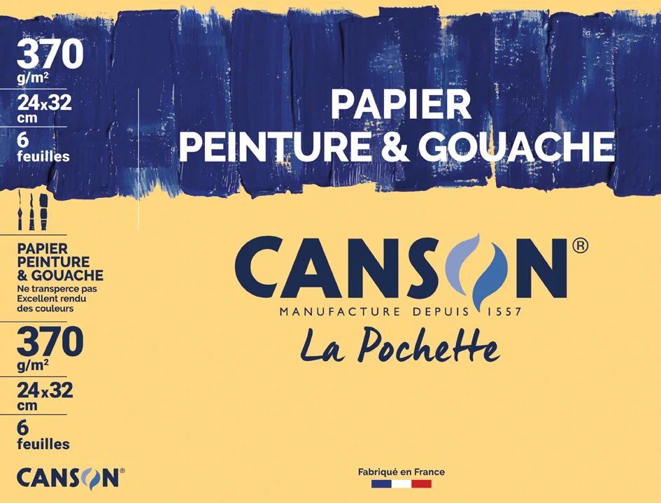 CANSON Papier à dessin Peinture et Gouache, 320 x 240 mm - OEM C400065406