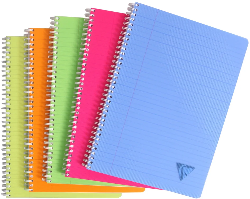 Clairefontaine Cahier reliure intégrale LINICOLOR, A4, séyès - lot de 5 - OEM 328116C