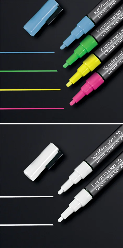 sigel Marqueur à craie 20, pointe ogive: 1 - 2 mm, assorti - OEM BA179