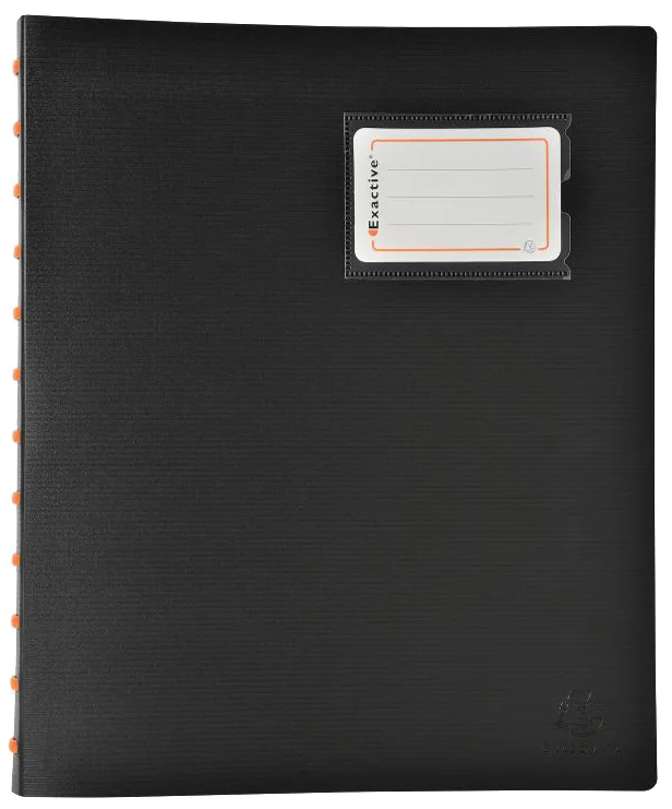 EXACOMPTA Protège-documents EXACTIVE, A4, 20 pochettes, noir - OEM 86234E