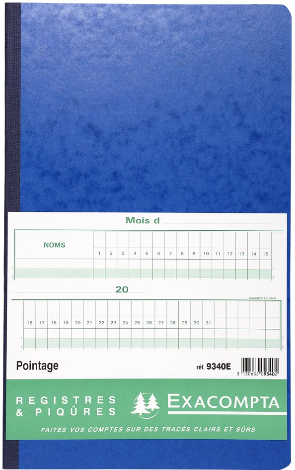 EXACOMPTA Piqûre 'Pointage', 400 x 240 mm - OEM 9340E