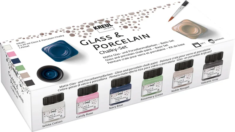 KREUL Peinture pour verre et porcelaine Chalky, set de 6 - OEM 16602