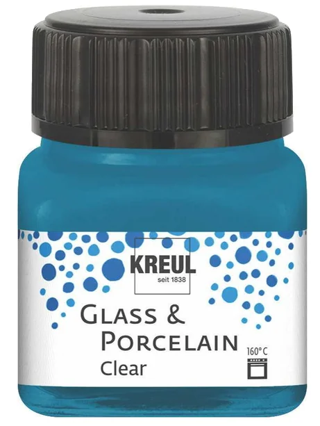 KREUL Peinture pour verre et porcelaine Clear, bleu cyan - OEM 16215