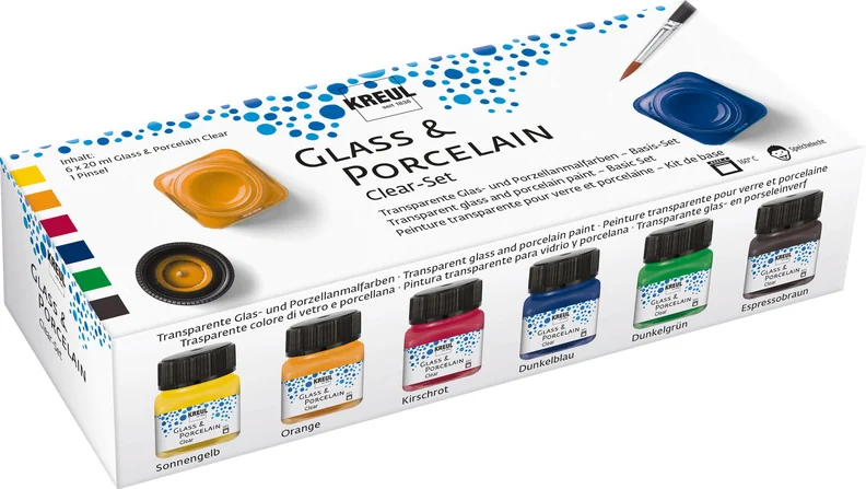 KREUL Peinture pour verre et porcelaine Clear, set 6 x 20 ml - OEM 16601