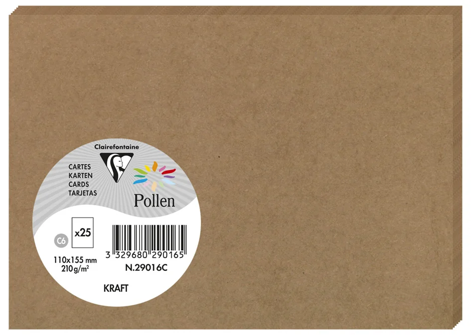 Pollen by Clairefontaine Carte kraft, 160 x 160 mm - OEM 29012C
