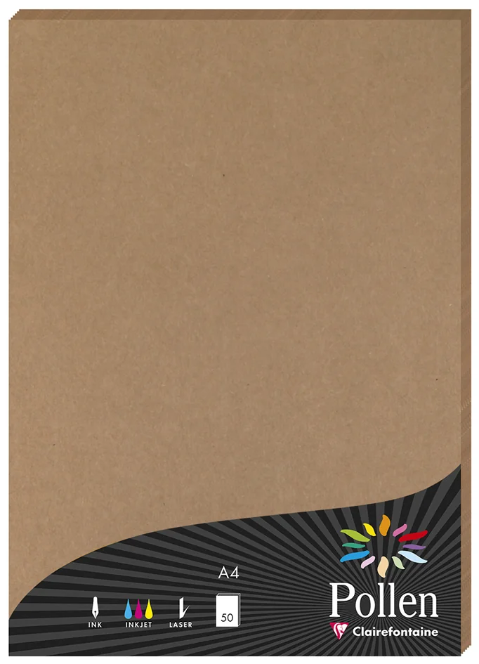 Pollen by Clairefontaine Papier kraft, A4, naturel, 210 g/m2 - OEM 29205C