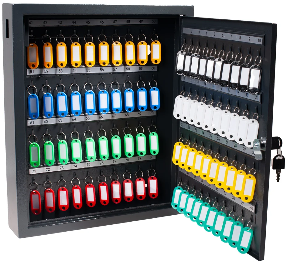 pavo Armoire à clés Deluxe, pour 100 clés, gris foncé - OEM 8047222
