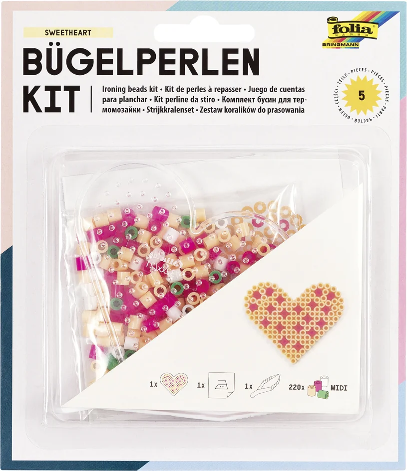 folia Set de perles à repasser LOVE - coeur - OEM 73203