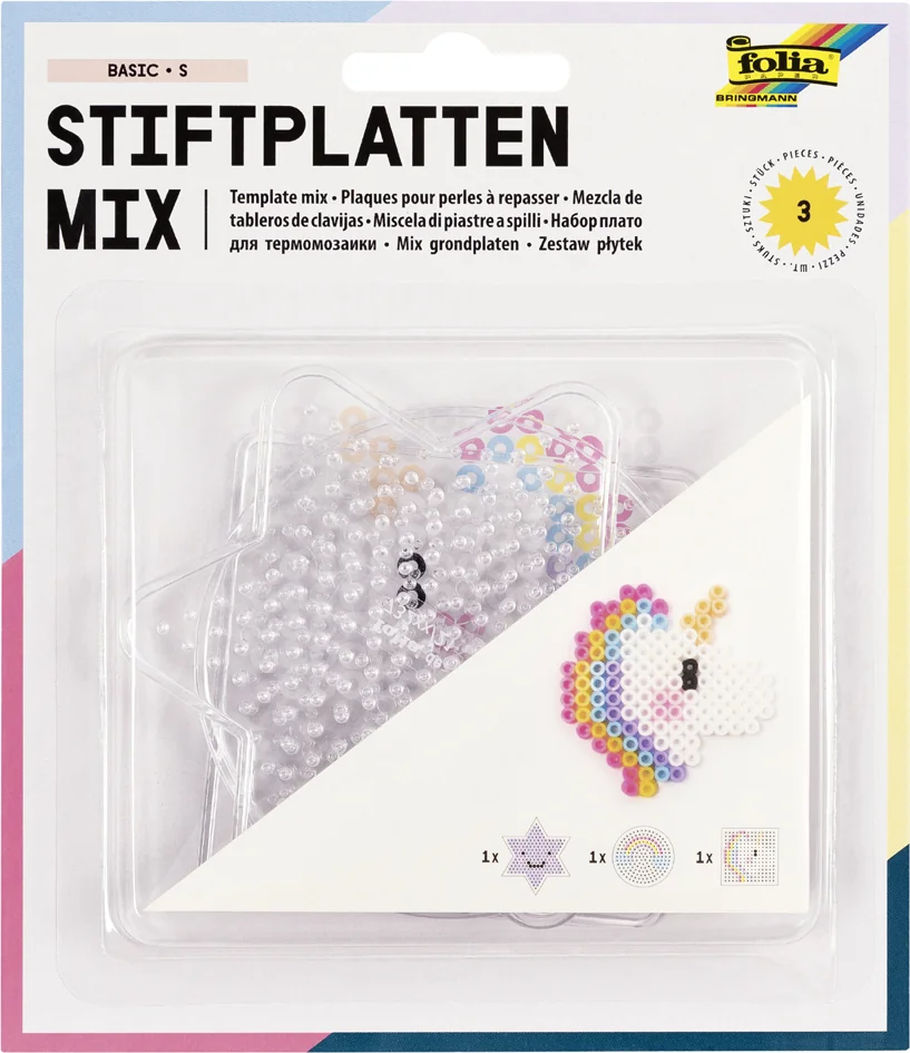 folia Plaques pour perles à repasser BASIC PETIT, assorti - OEM 73211