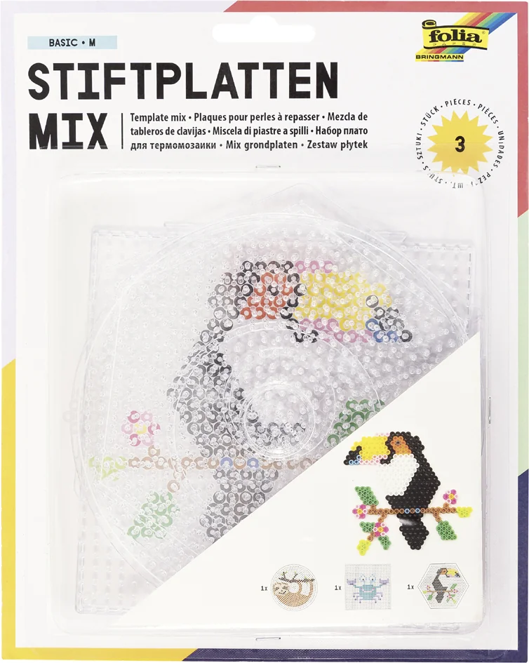 folia Plaques pour perles à repasser BASIC GRAND, assorti - OEM 73214