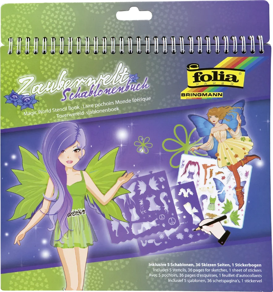 folia Livre pochoir 'Monde magique', grand - OEM 41201