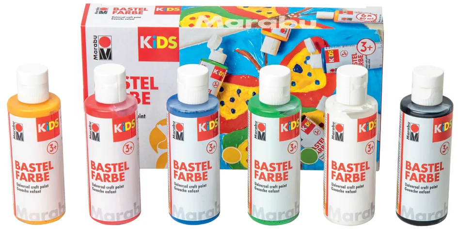 Marabu KiDS Gouache pour enfant 80 ml, kit de 6 - OEM 0304000000001