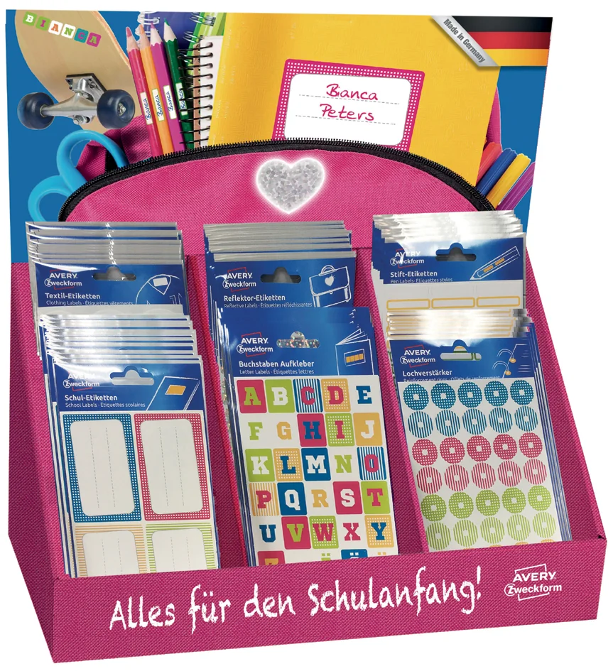 AVERY Zweckform Back To School - Assortiment, présentoir - OEM 63000