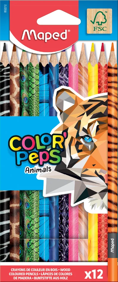 Maped Crayon de couleur triangulaire COLOR'PEPS Animals - OEM 832218