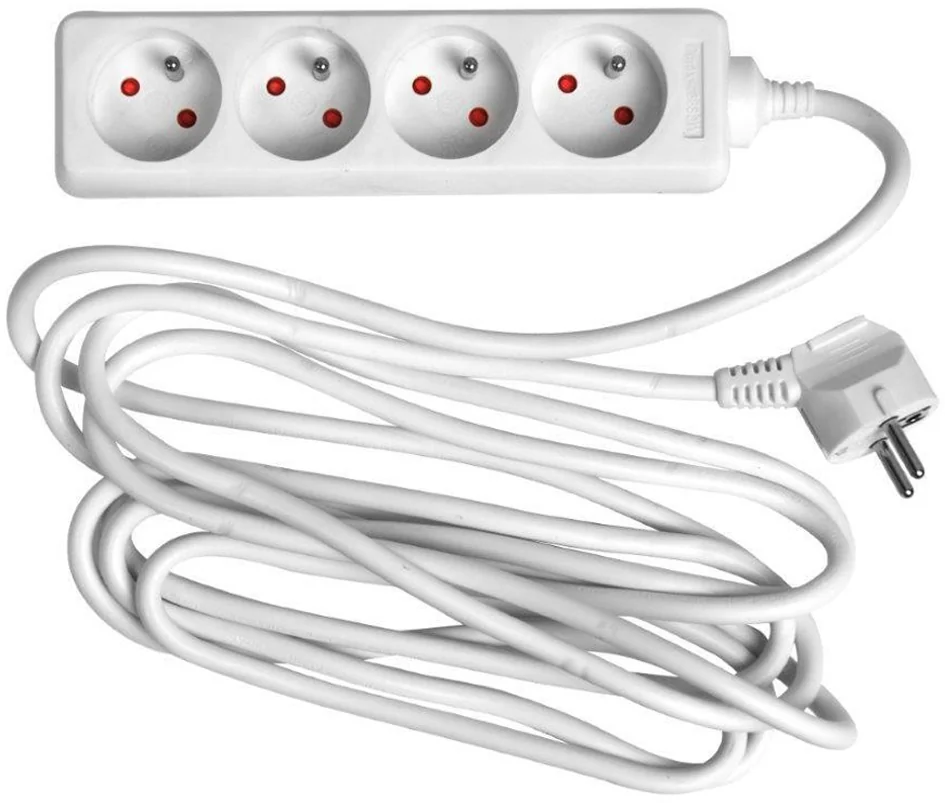 Wonday Prolongateur multiprise, 4 prises, blanc - OEM GAE100362