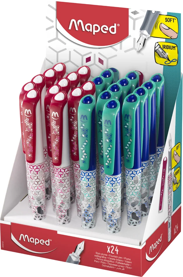 Maped Stylo plume Classic, assorti, présentoir de 24 - lot de 24 - OEM 222212