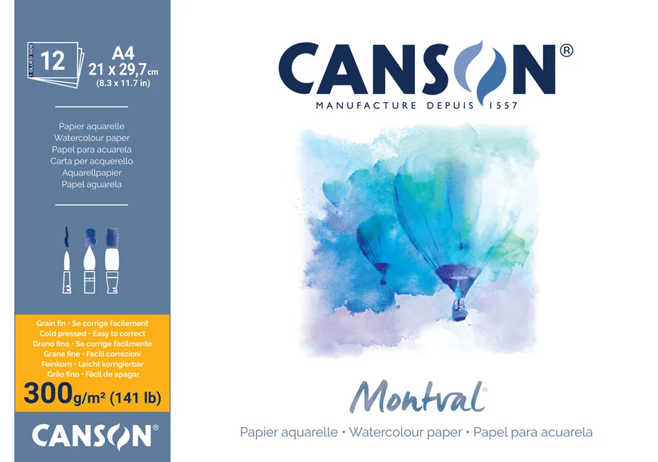 CANSON Bloc papier aquarelle 'Montval', 180 x 250 mm - OEM C200807317