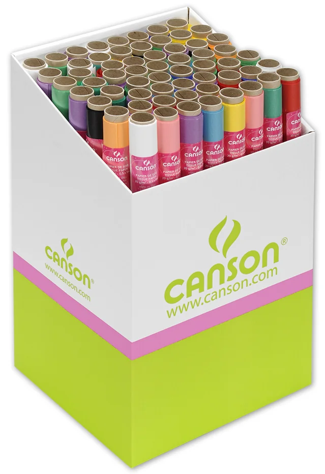 CANSON Papier de soie, 0,5 x 5,0 m, 20 g/m2, présentoir - OEM C400071675