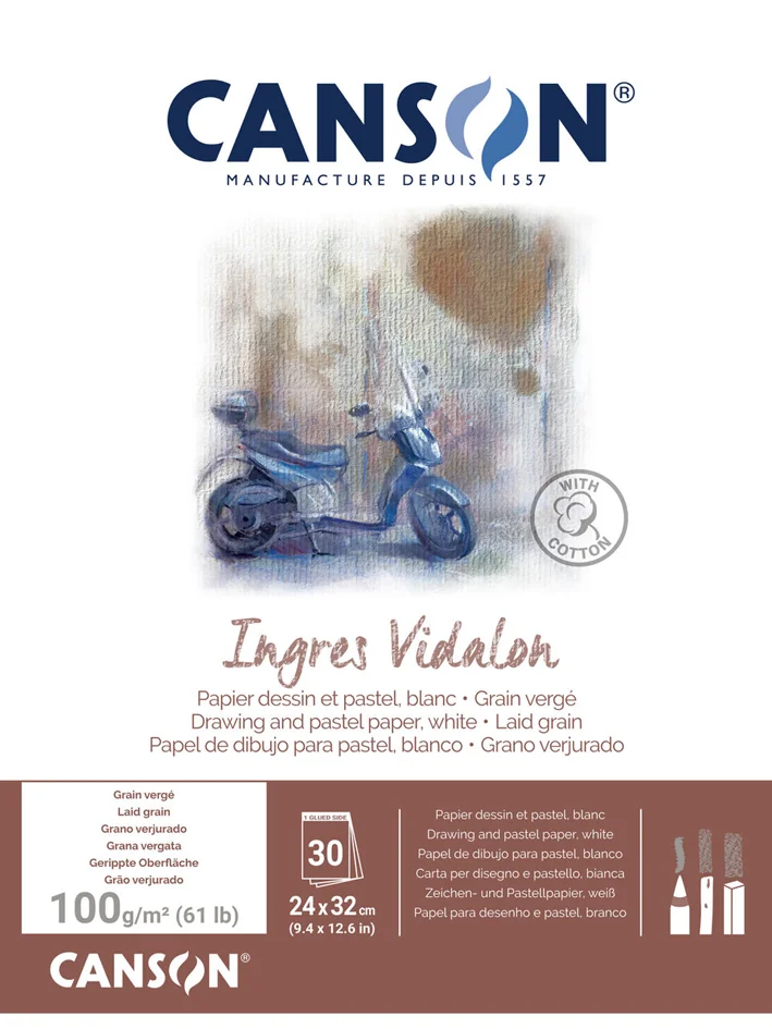 CANSON Bloc papier dessin 'Ingres Vidalon', 320 x 410 mm - OEM C400103030