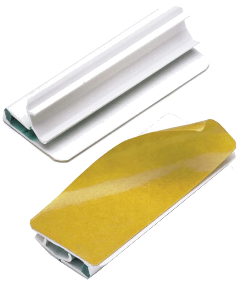 DURABLE VARIOCLIP adhésif, clip blanc avec bandes vertes - OEM 2806-02