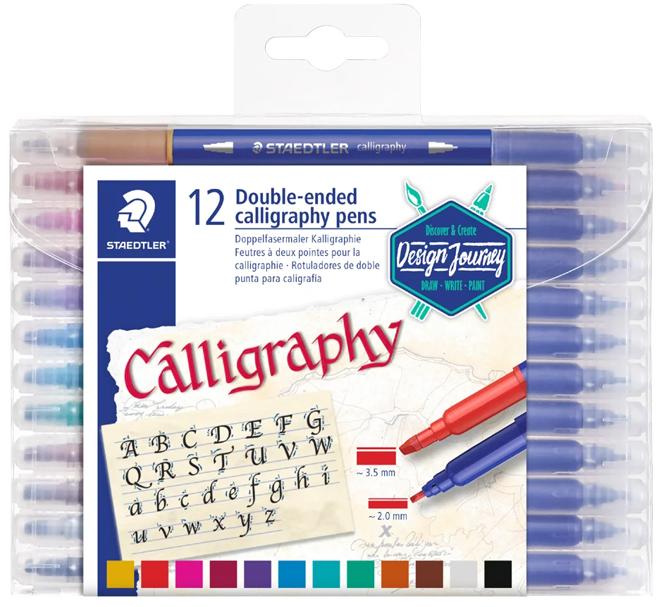 STAEDTLER Feutre double pointe de calligraphie, étui de 12 - OEM 3005 TB12